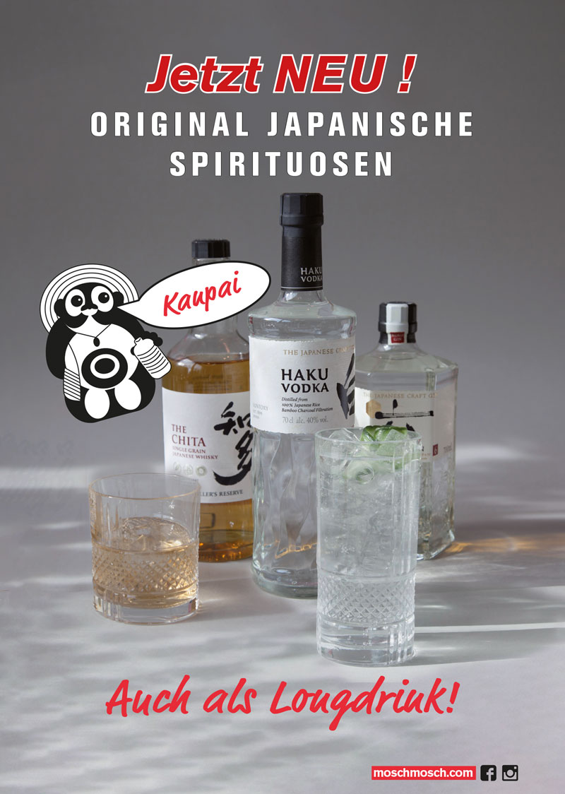 Moschmosch Whisky, Wodka oder Gin