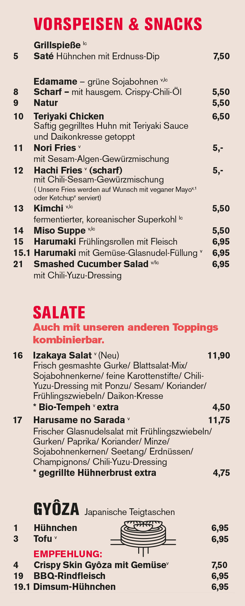 Vorspeisen und Snacks